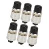 6 Set Push Start Button Switch Kit Waterproof Fast Response Momentary Push Button Switch for Vehicle RV Ship Yacht ATV