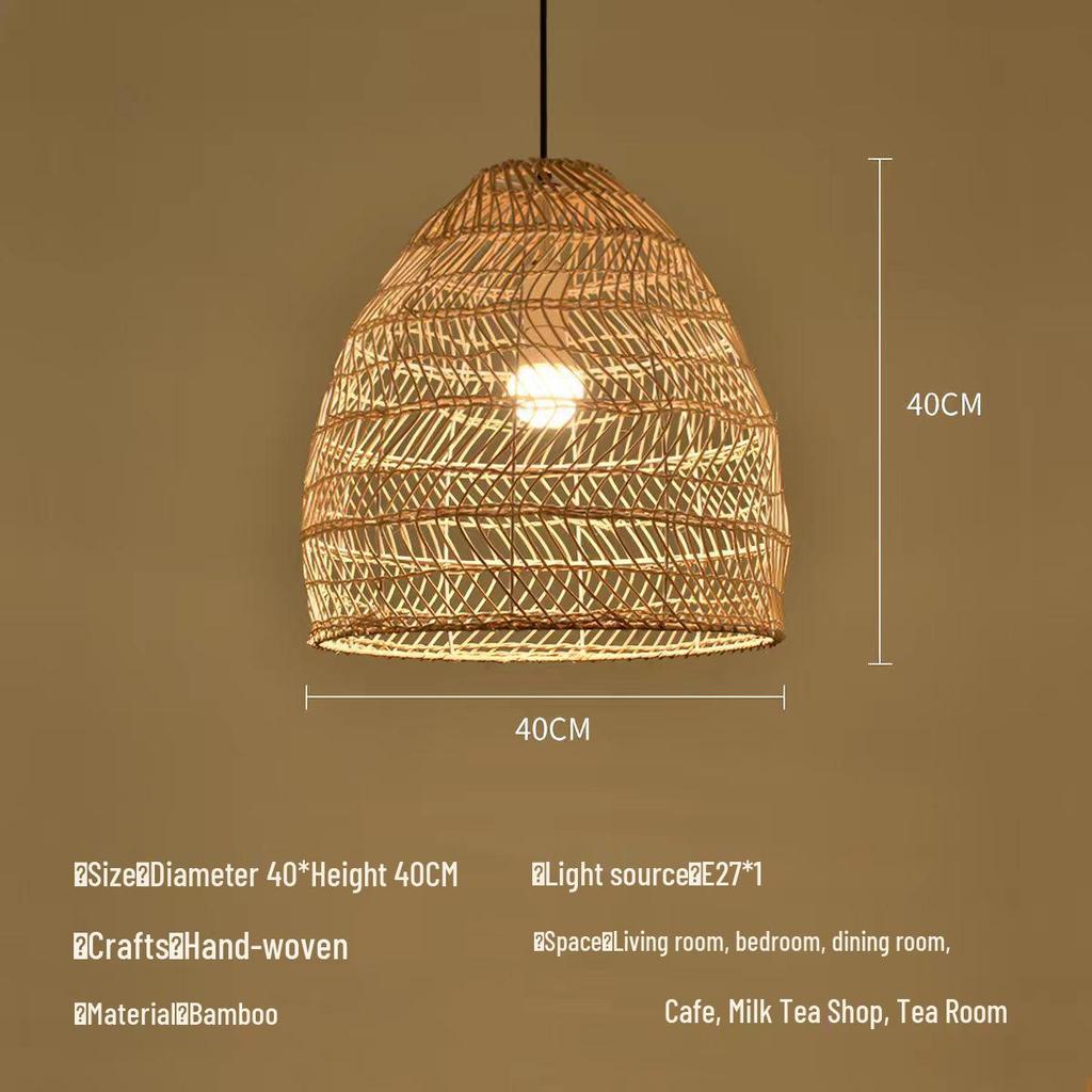Bamboo Weaving Pendant Lamp - Zen Tea Room & Restaurant Lighting, New Chinese Style Rattan Lantern