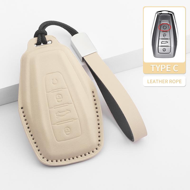 Interior Mouldings Leather Car Key Case Cover Protector Shell Fob Accessories  For Geely Coolray X6 X7 EX7 Geometry C Emgrand Gl