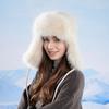 Winter Cashmere Cold-Proof Knitted Hat Women's Outdoor Cycling Warm Ear Protection Cap Bomber Hat