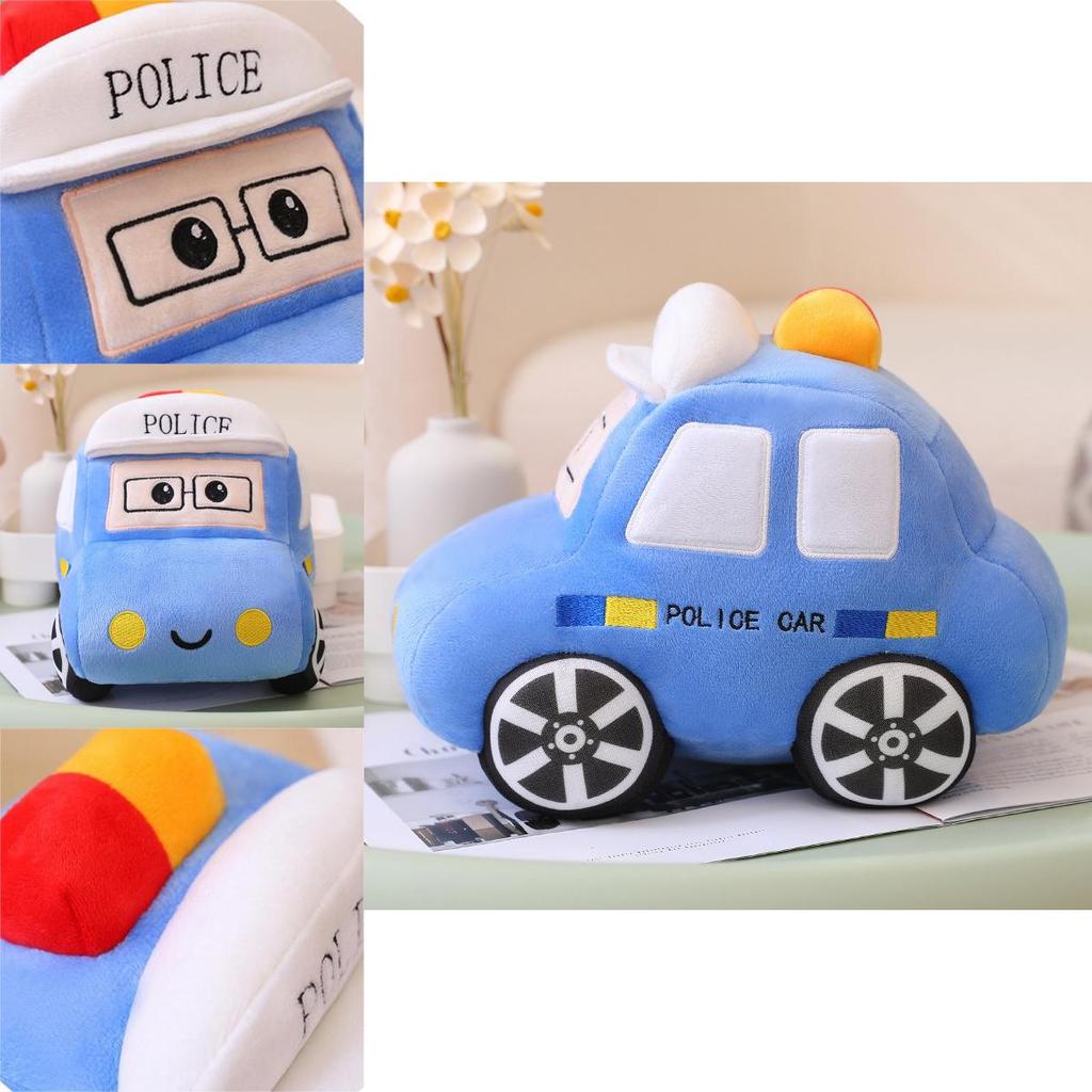 Ultra-plush Short Fur Cartoon Car Pillow- Available In 3 Vibrant Colors