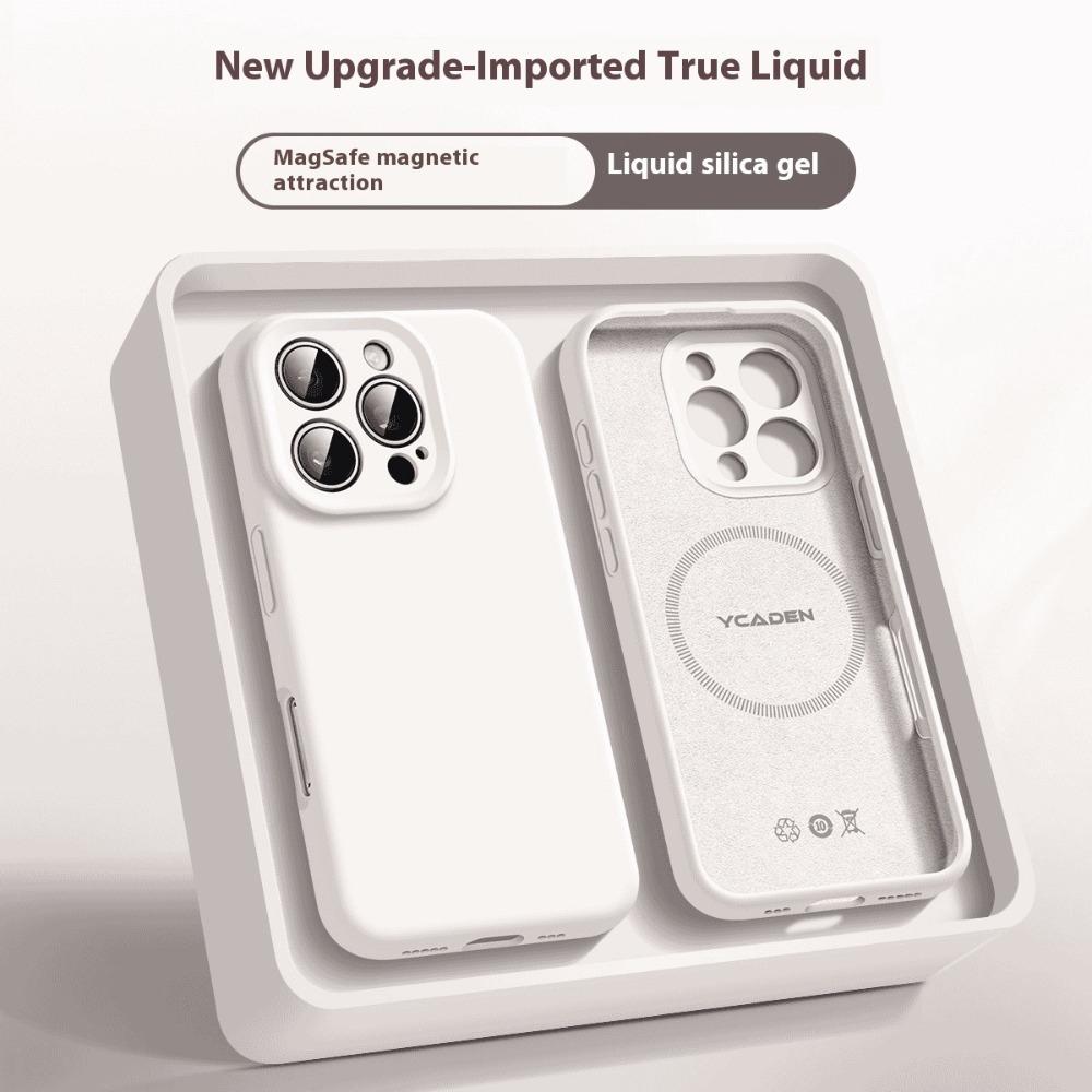 Candy Color Phone Case For iPhone 17 16 15 14 13 12 Pro Max Air For Magsafe Magnetic Wireless Charge Soft Liquid Silicone Cover
