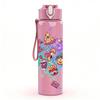 1PC Colorful Doodle Collage Art Pattern 750ml Color Plastic Sports Water Bottle Leakproof Flip Straw Lid Suitable for Sports Office Home Use