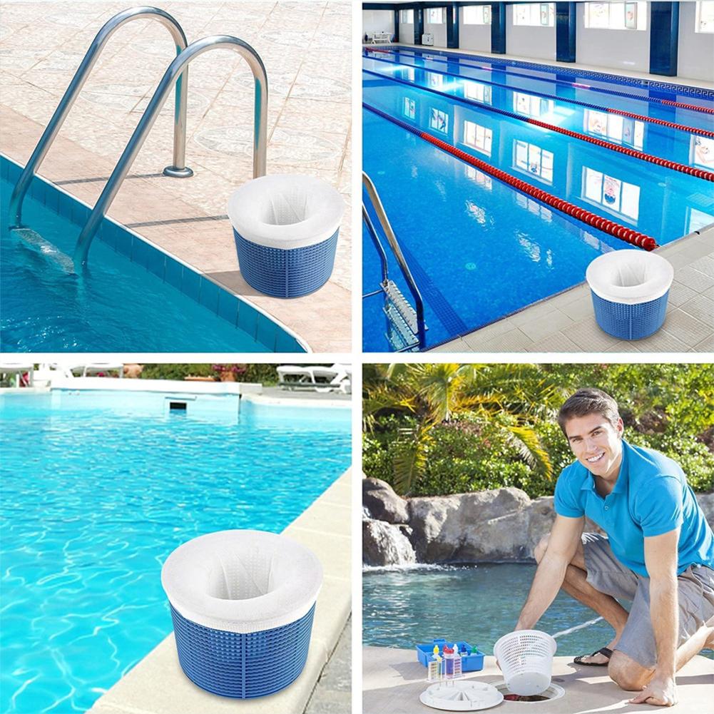 20-50PCS Pool Filter Baskets Cleaner Reusable Pool Skimmer Storage Socks Debris Leaves Catcher for In-Ground Above Ground Pools