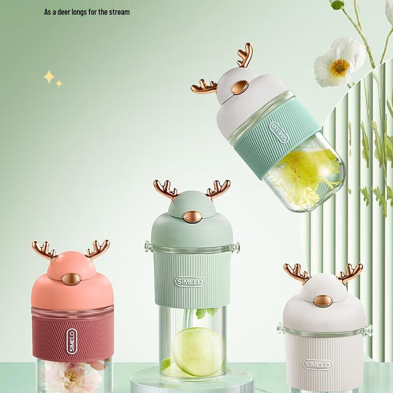 

Shimiele Portable Glass Cup with Straw