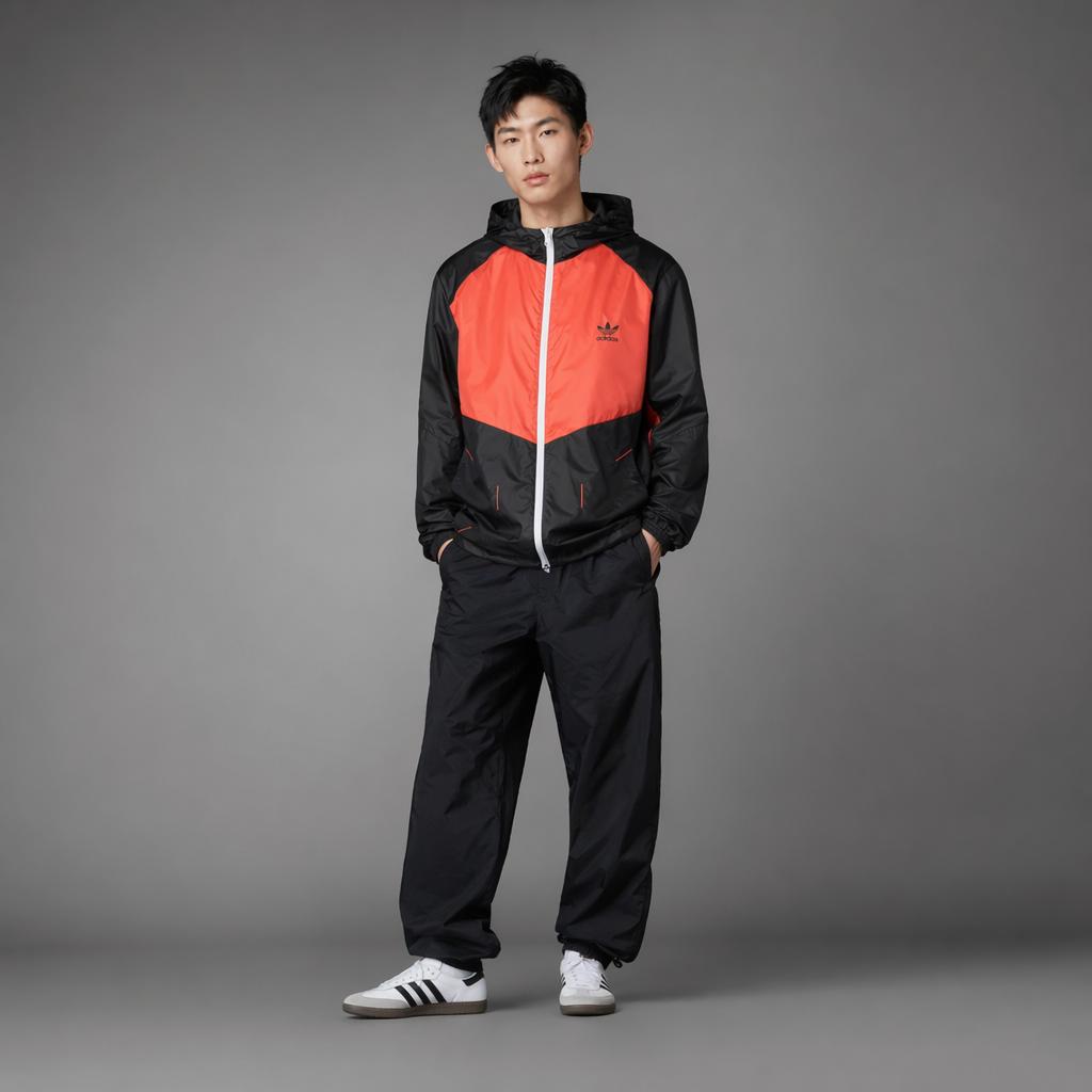 adidas Veste à capuche Originals zippée réversible imprimée color block pour homme vêtements d'extérieur CW5168
