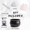 Bubbling Cauldron Ornament Unique Practical Vintage ABS Witches Bubbling Cauldron Multifunctional Violet Light for Party