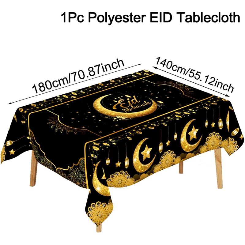 Ramadan Decor Tablecloth EID Mubarak Decor For Home 2025 Ramadan Kareem Islamic Muslim Party Eid Al Adha Gifts Happy Eid Al Fitr