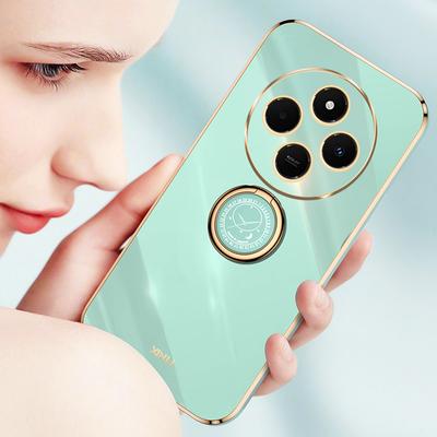XINLI For Xiaomi Poco C75 4G/Redmi 14R 5G/14C 4G Case Ring Kickstand Electroplating TPU Phone Cover
