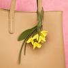 Hanger Flower Pu Leather Pendant Car Keyring Bag Pendant Lovely Leather Keychain  Bag Ornament