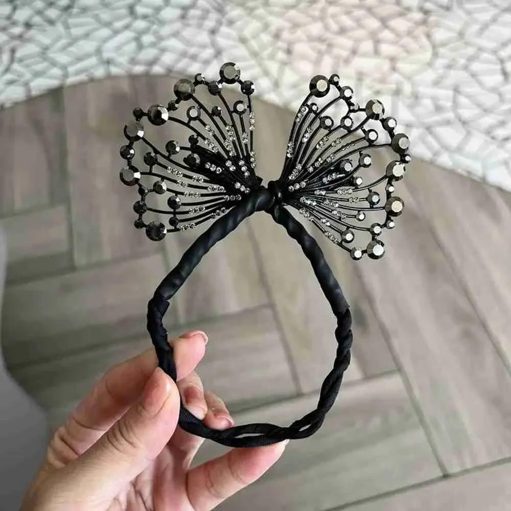 Whale Tail Rhinestone Flower Hair Clip Hair Bun Maker Bundle Lazy Hair Curler Hair Accessories Hair Styling Tool