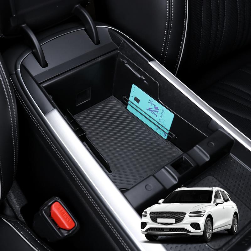For Genesis GV70 2025 Left-Hand Drive ABS Armrest Center Console Organizer Storage Box Inner Tray Car Accessories