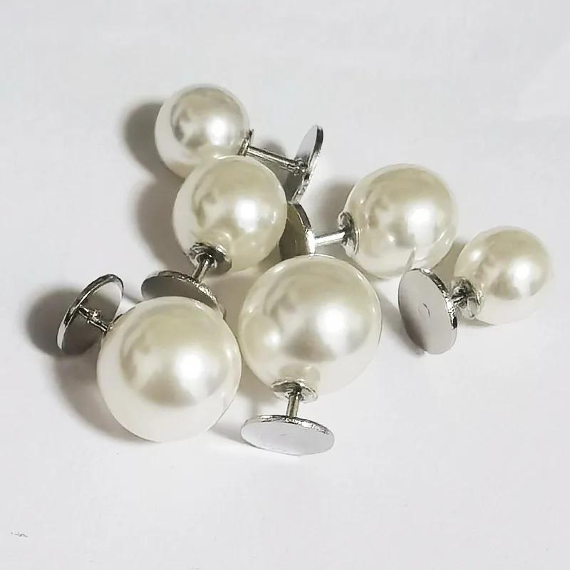 30pcs Pearl Brooch Buttons No Sew Buttons DIY Decoration Buttons for Shirts Dress Sweaters Coat Shawl Hat Shoes