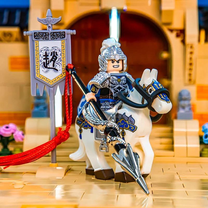 Building Block Man Figurine Three Kingdoms Zhuge Liang Armor Version Lu Bu Children's Assembly Toy Boy Holiday Gift Collection
