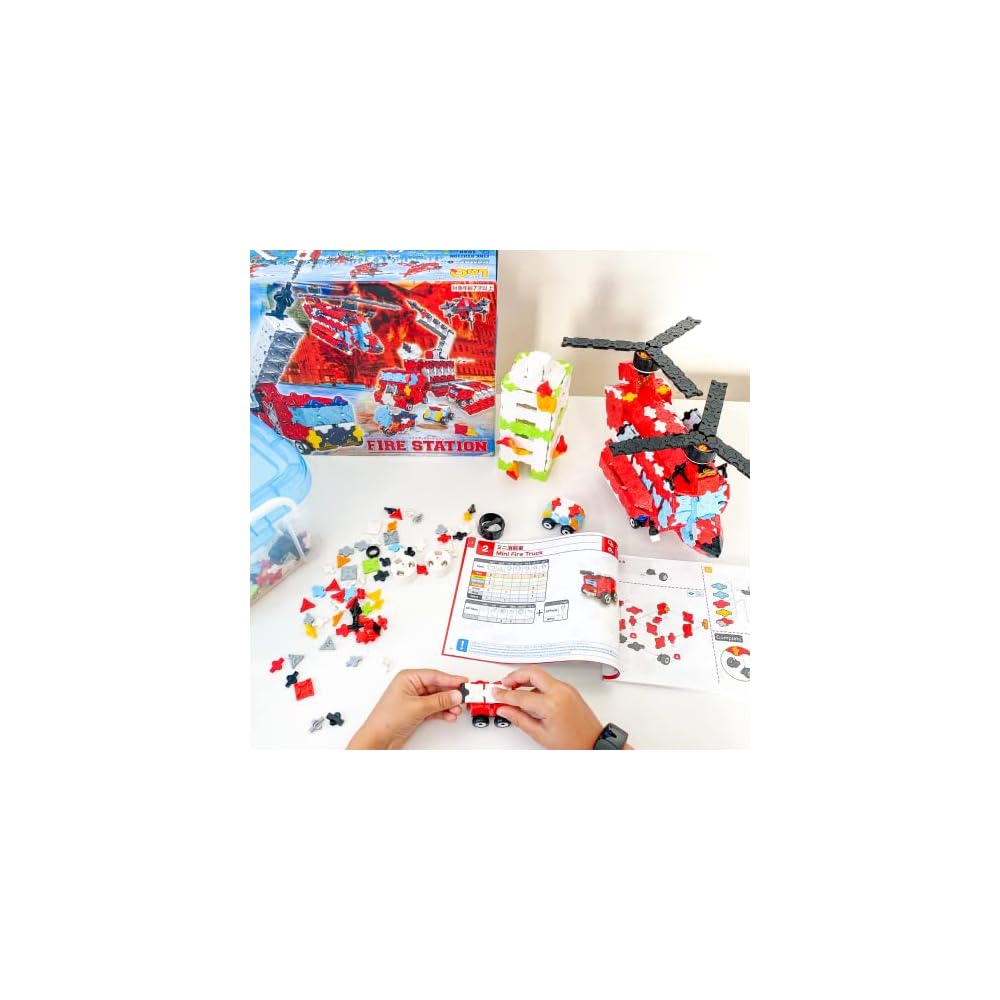 Yoshiritsu LaQ Hamakuron Constructor Fire Station Building Set Educational Toy