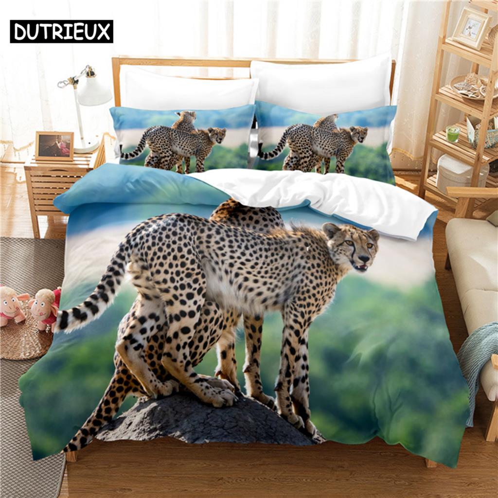Comforter Leopard Bedding Set 3D Bedding Digital Printing Queen Size Bedding Set Fashion Design