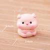 Cute Gourmet Pig Ornament Cartoon Piggy Figurine Car Desktop Decoration Micro Landscape Dollhouse Miniature Toy