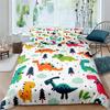 Cartoon Cute Duvet Cover Boy Bedding Set Dinosaur Duvet Cover Set Dino Comforter Cover Set Soft Dinosaur Animal Teen Bedroom Set
