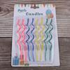 Korean INS Style Birthday Cake Candles Curved Rotating Colorful Twisted Candles Birthday Party Cake Decoration