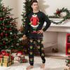Print Cute Family Set Pajamas, Home Clothes, Family Set Long Sleeve Top Pants Set