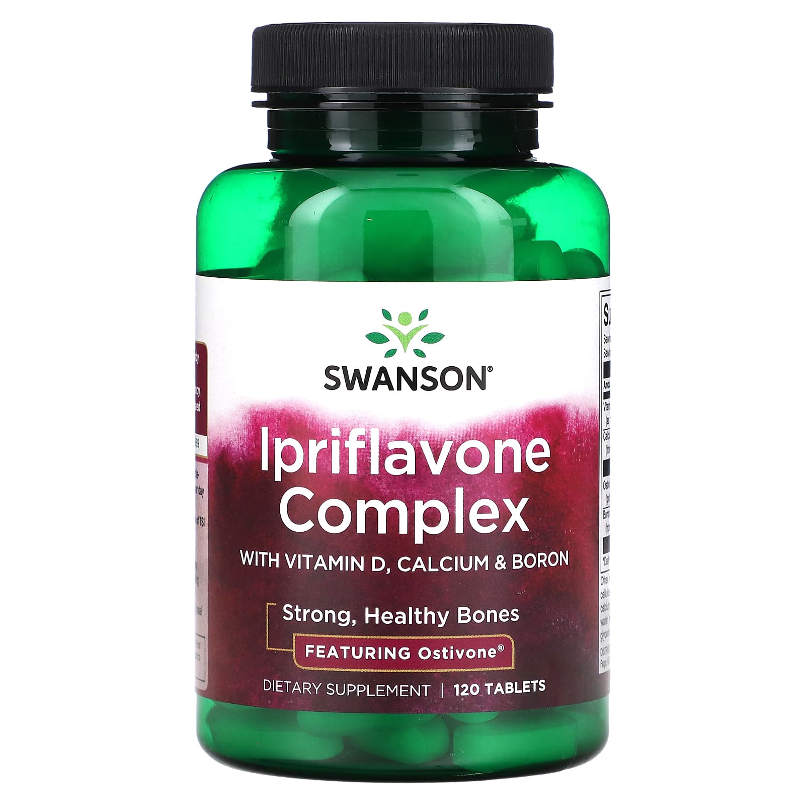 

Swanson, Ipriflavone Complex with Vitamin D, Calcium & Boron, 120 Tablets