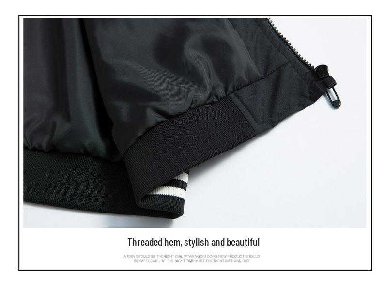 Hong Kong Style Color Block Waterproof Baseball Jacket - Men's Trendy Fashion for Spring & Autumn