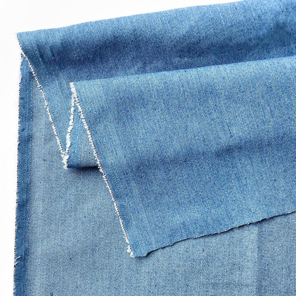 90x145cm Thin Denim Pure Cotton Fabric Solid Blue Handmade Needlework Material for Man Women Jacket Clothes Couture Accessories