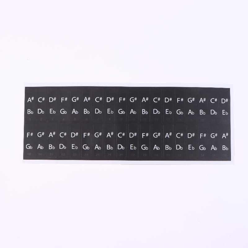 1 Set Beginner Letter Piano Sticker 88/61/54/49 Keys With Removable Colored Note Labels Piano Keyboard Stickers