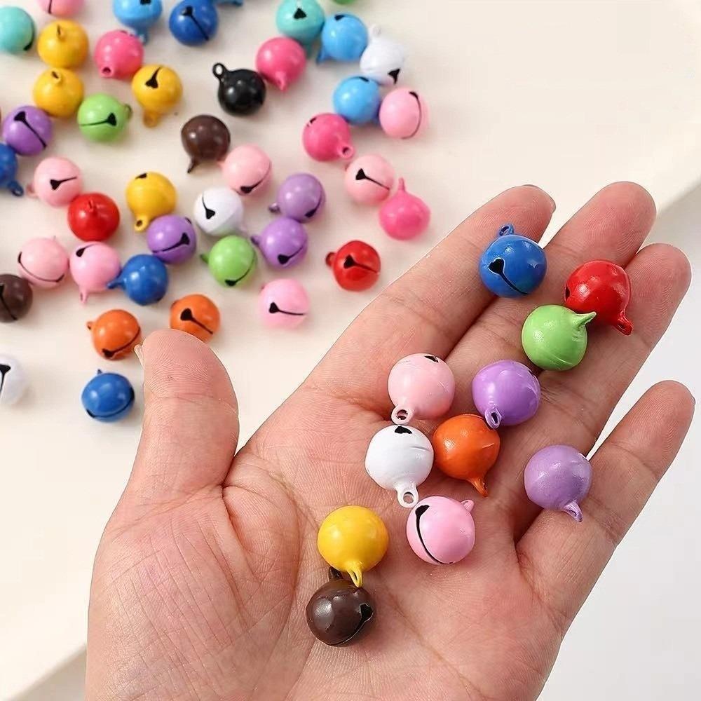 10pcs Candy Color Large Bell Beads 14mm Christmas Tree Ornaments Pet Bells  Charms Accessories