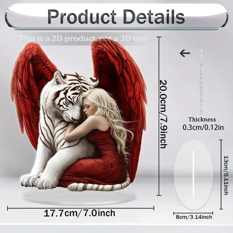 2D Colorful Animal Acrylic Ornaments Colorful Cat Figurine Decoration Kitten Standing Miniature Desktop Decoration For Home