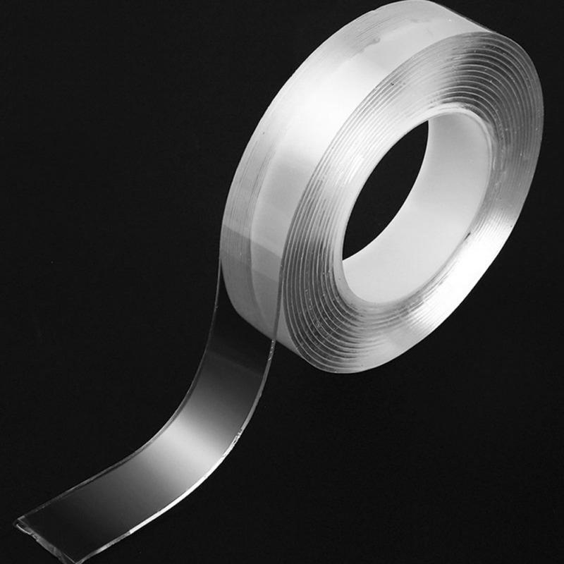 

Двосторонній скотч Водостійкі наклейки на стіну Багаторазові міцні липкі стрічки для домашнього декору Ванна Прозора нанострічка 1/3/5 М 1*20*5000mm