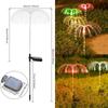 Solar Fiber Optic Light, Colorful Jellyfish Waterproof Outdoor Fireworks LED Courtyard Lawn Atmosphere Decoration Light
