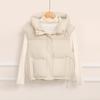 Cotton vest women's short autumn and winter new hooded vest outer wear versatile loose thickened thermal vest jacket