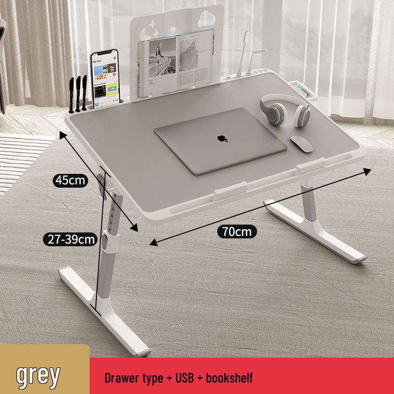 Foldable Adjustable Bedside & Laptop Desk for Dorm Study