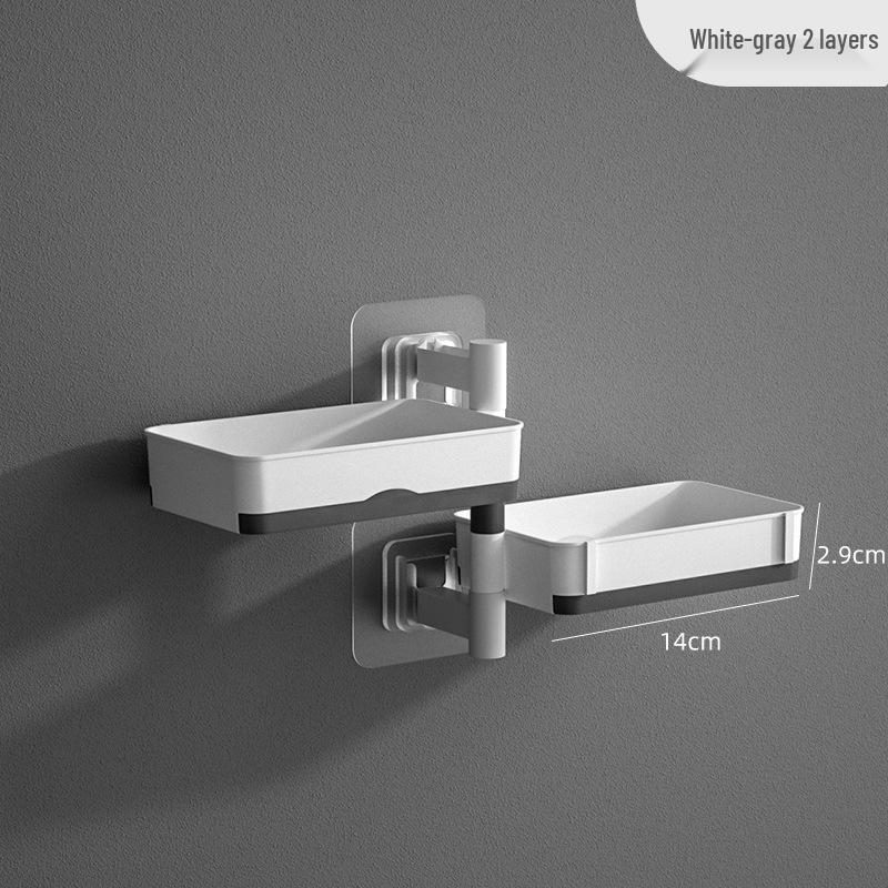 

Вращающийся настенный держатель для мыла без сверления и полка для ванной комнаты