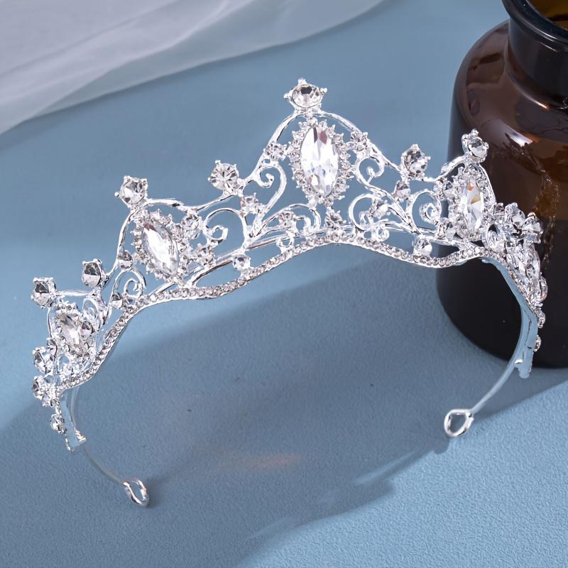 Baroque Crystal Tiaras And Crowns For Women Bride Rhinestone Prom Diadem Bridal Wedding Hair Accessories Jewelry Crown Tiara