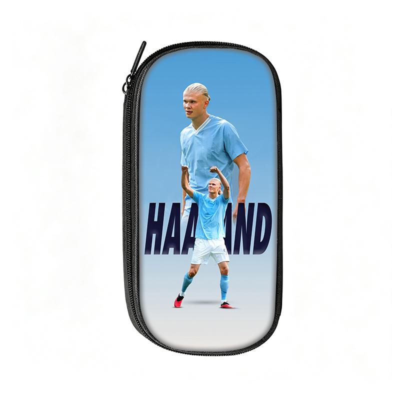 Astuccio Stella del Calcio Modello Haaland Astuccio per Matite da Studio Miglior Regalo Borsa per Trucco Studente Viaggio Astuccio per Matite Sport Calcio