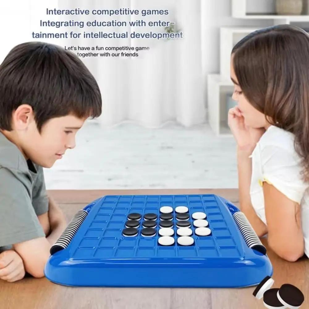 Interactive Touch Flip Black And White Chess Funny Design With Storage Bag Tabletop Board Games Thinking Reasoning Toy