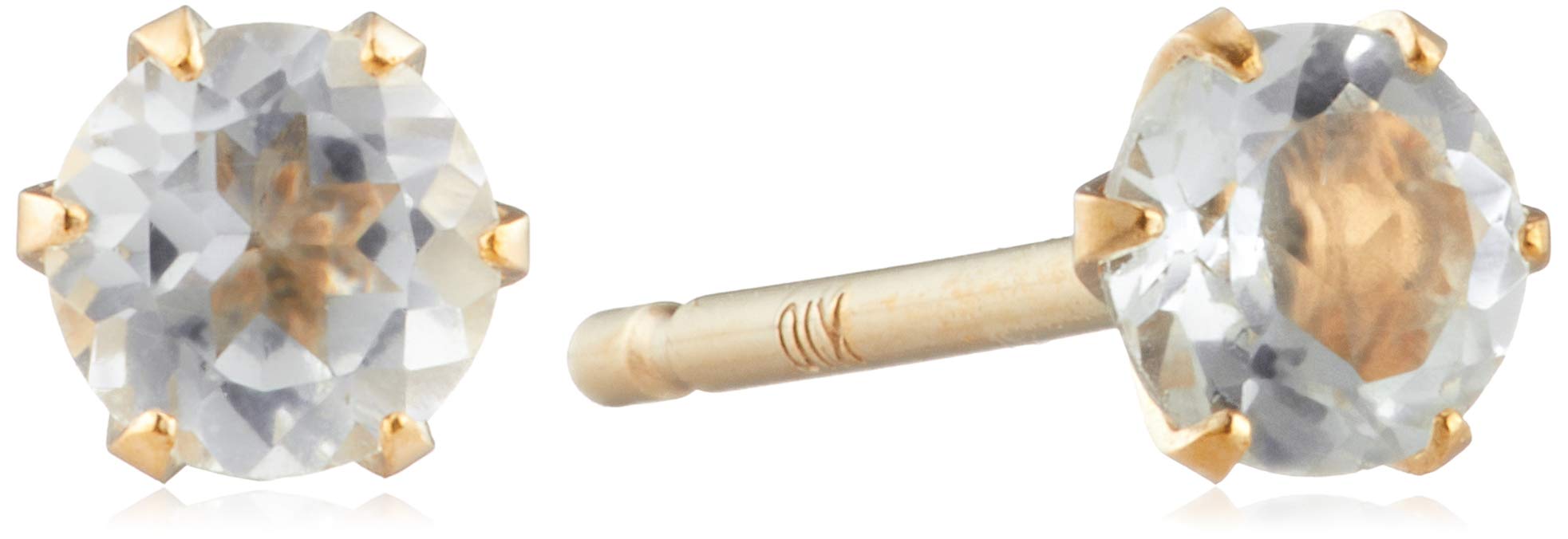 

[Official] ESTELLE Women s Earrings in 10K Yellow Gold with March Birthstone Aquamarine (0222-5438-0011-0000)