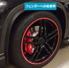 Molly Trade Front Lip Spoiler Bumper Under Protector Rubber Adhesive Carbon Style (Carbon X Red Line)