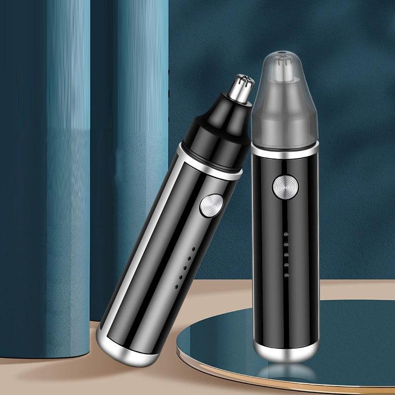 USB Rechargeable Electric Nose Hair Trimmer Painless Hair Removal Nose Hair Trimmer Fully Waterproof Battery Level Indicator