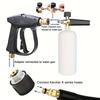 Car Wash Tool Kit - High Pressure Washer Gun + Foam Cannon + 5 Nozzles with Karcher Adapter for Car Motorcycle Cleaning