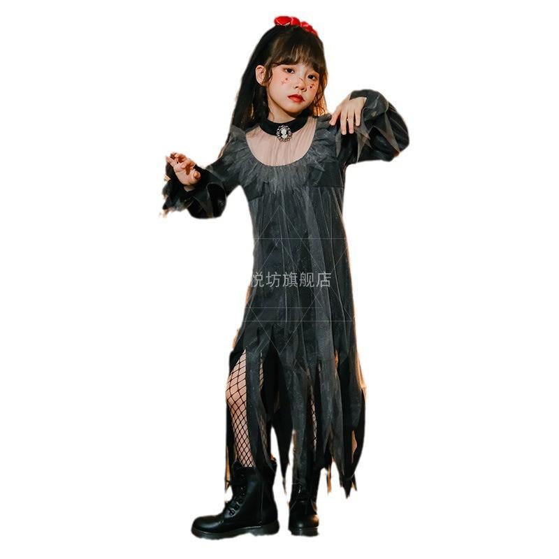 Halloween Vampire Witch Elf Costume Long Dress Girls Women Party Stage Show