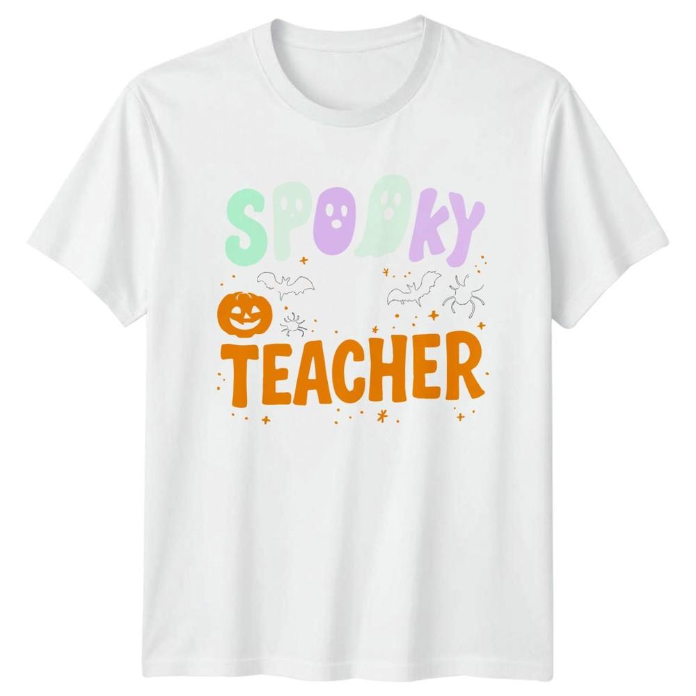 Spooky Teacher Unisexs TShirt Halloween Education Teaching Halloween Gift S