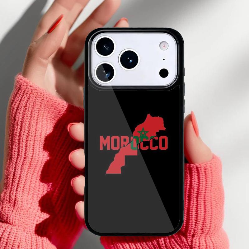 Morocco Flag Coat Of Arms Phone Case for iPhone 17 Air 16e 15 14 13 Pro Max Back Cover for 12 11 Pro Coque