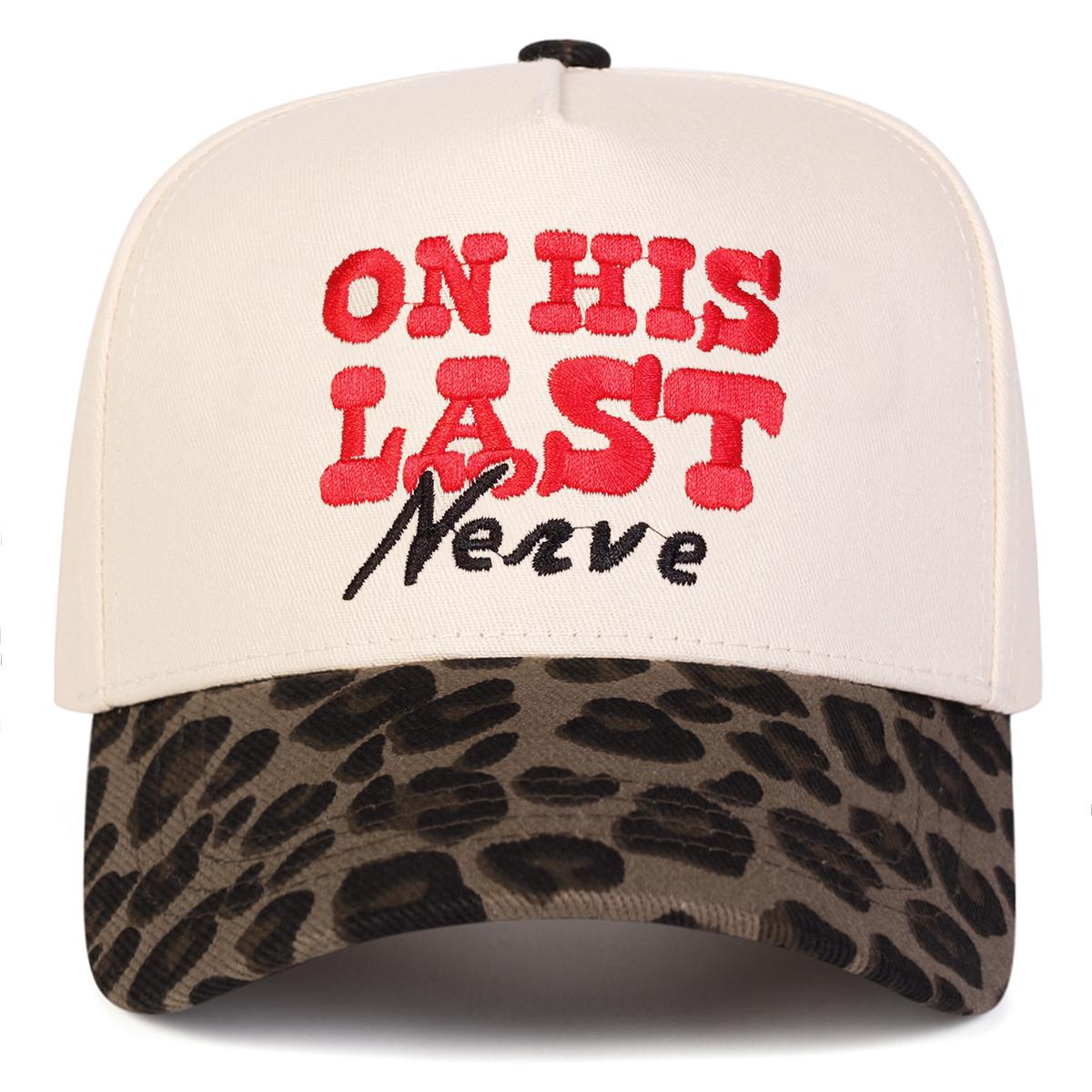 

Unisex On His Last Nerve Embroidery Baseball Caps Spring Autumn Outdoor Adjustable Casual Hats Sunscreen Hat Sports Cap