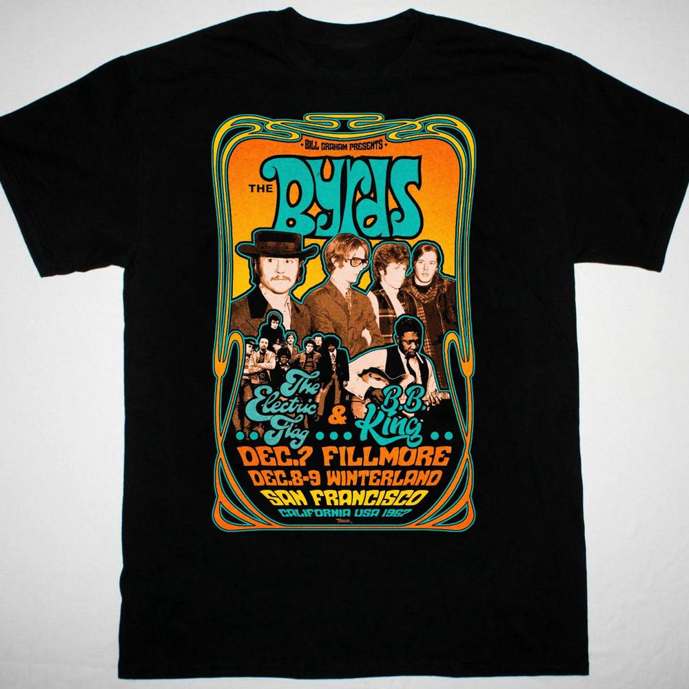 

The Byrds 1967 Concert Poster T-shirt Black Cotton unisex All Sizes Unisex T-Shirt S