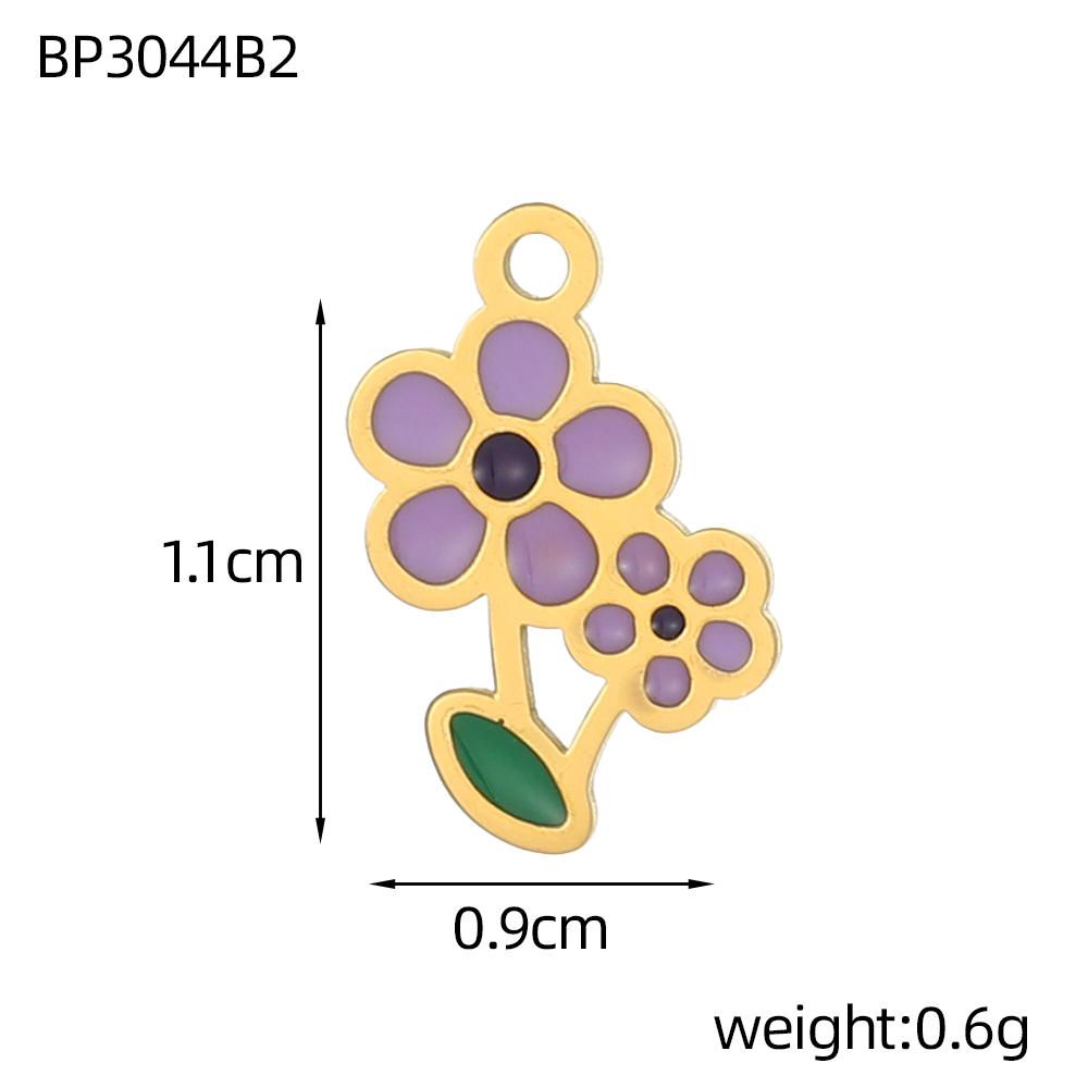 CARLIDANA 2PCS Manna High Quality Stainless Steel Emenal Flower Drinks Gold Color Non Tarnish Beach Ocean Charms for DIY Jewelry