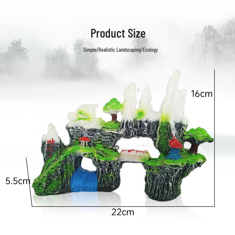 Weißer Jade-Schneeberg-Fels für Aquarien - Künstliche Aquarium-Landschaftsstein-Dekoration