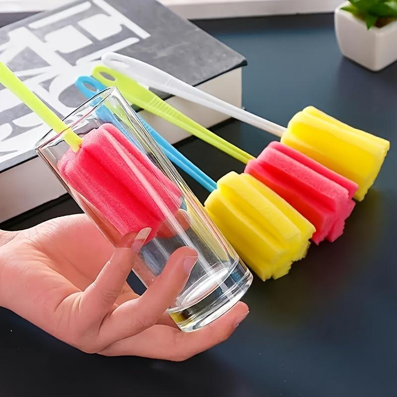 Multi-Purpose Kitchen Cleaning Sponge Brush for Wine Glasses, Bottles, Coffee & Tea Cups